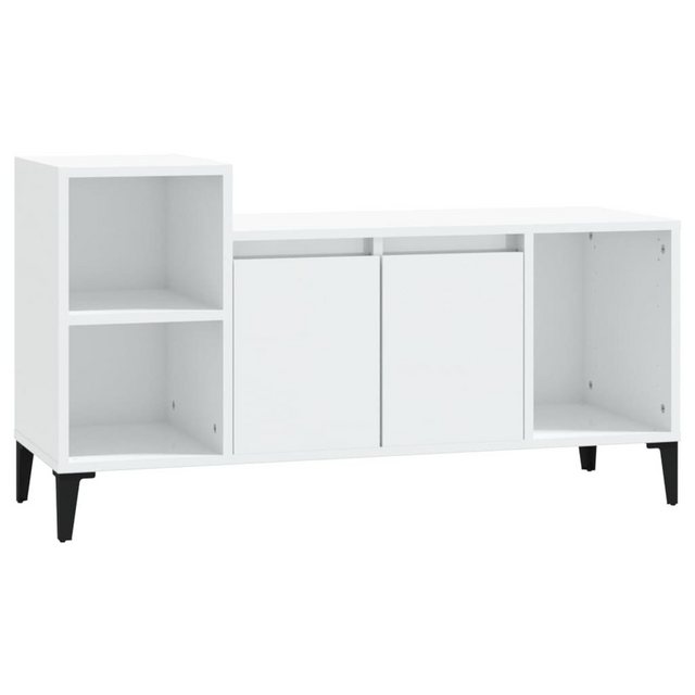 vidaXL TV-Schrank TV-Schrank Hochglanz-Weiß 100x35x55 cm Spanplatte günstig online kaufen