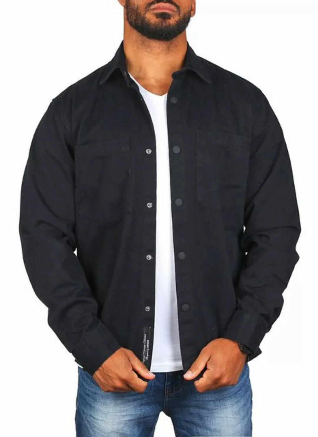 CARISMA Langarmhemd Herren Hemd Jacke robuste jeansartige Qualität retro Sa günstig online kaufen