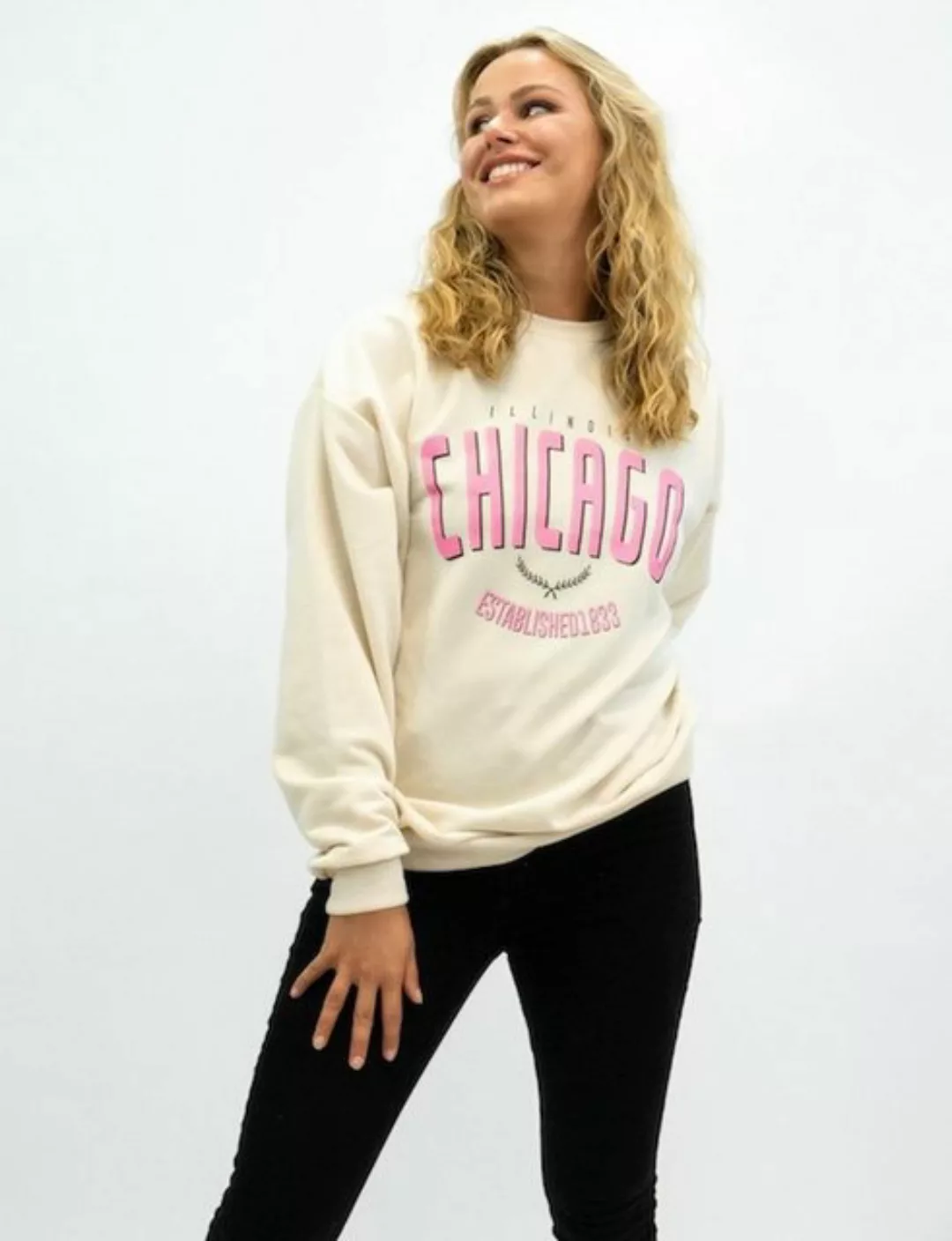 Worldclassca Sweatshirt Worldclassca Damen Sweatshirt Sweater CHICAGO Freiz günstig online kaufen