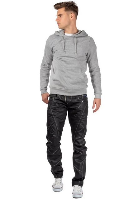 Cipo & Baxx 5-Pocket-Jeans Hose BA-C0812 W31/L34 (1-tlg) in Schwarz Glänzen günstig online kaufen