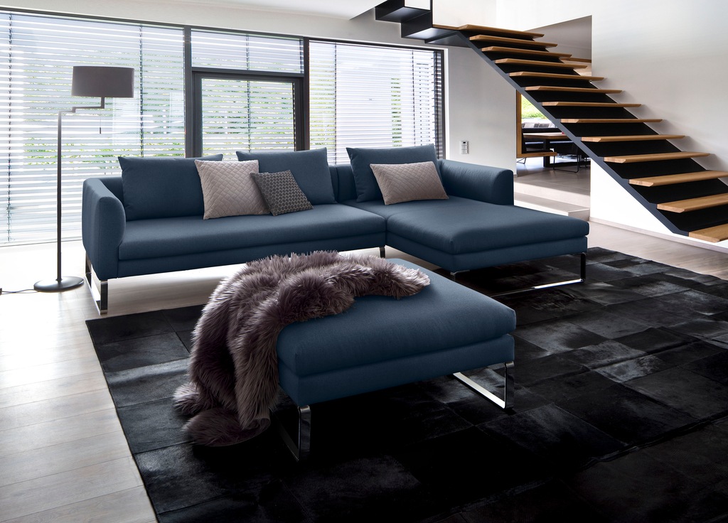 3C Candy Ecksofa "Avola modern elegantes Designsofa mit Bügelfuß, L-Form", günstig online kaufen