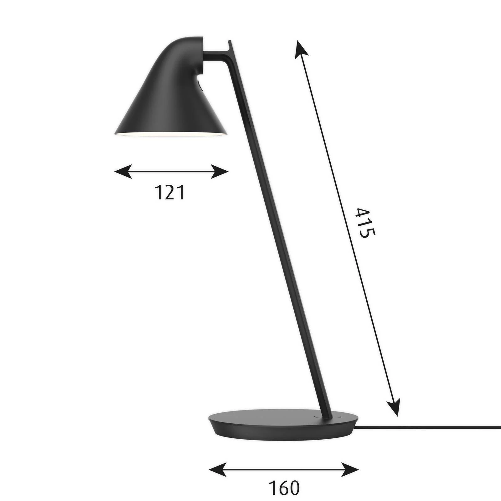 Louis Poulsen - NJP Mini LED Tischleuchte - schwarz/pulverbeschichtet/BxH 1 günstig online kaufen