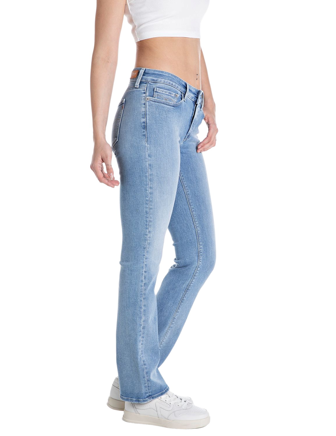 Replay Damen Jeans NEW LUZ BOOTCUT - Blau- Light Blue Denim günstig online kaufen