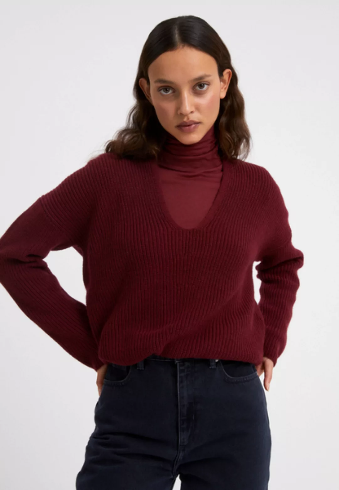 Aryanaa - Damen Pullover Aus Bio-baumwoll Mix günstig online kaufen