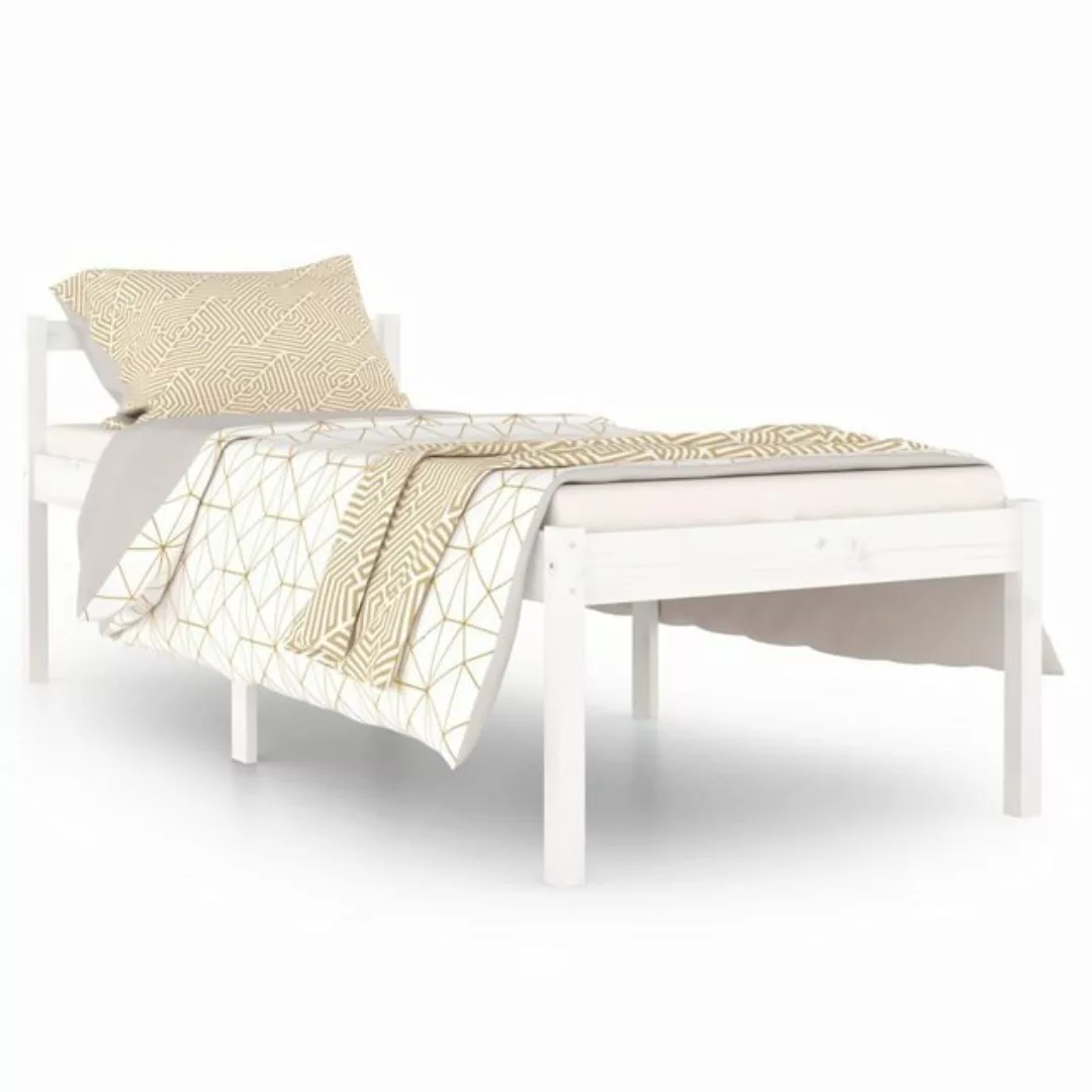 furnicato Bett Seniorenbett Weiß 90x200 cm Massivholz Kiefer günstig online kaufen