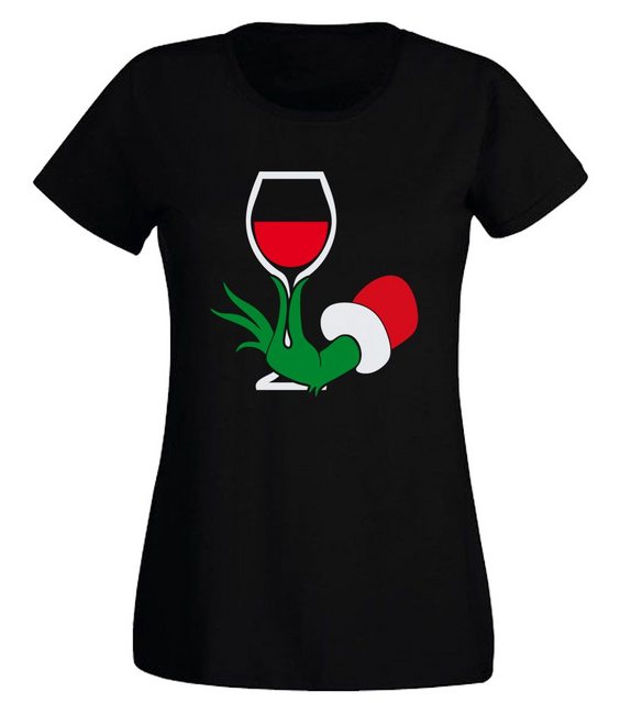 G-graphics T-Shirt Damen T-Shirt - Wein-Grinch mit trendigem Frontprint, Sl günstig online kaufen