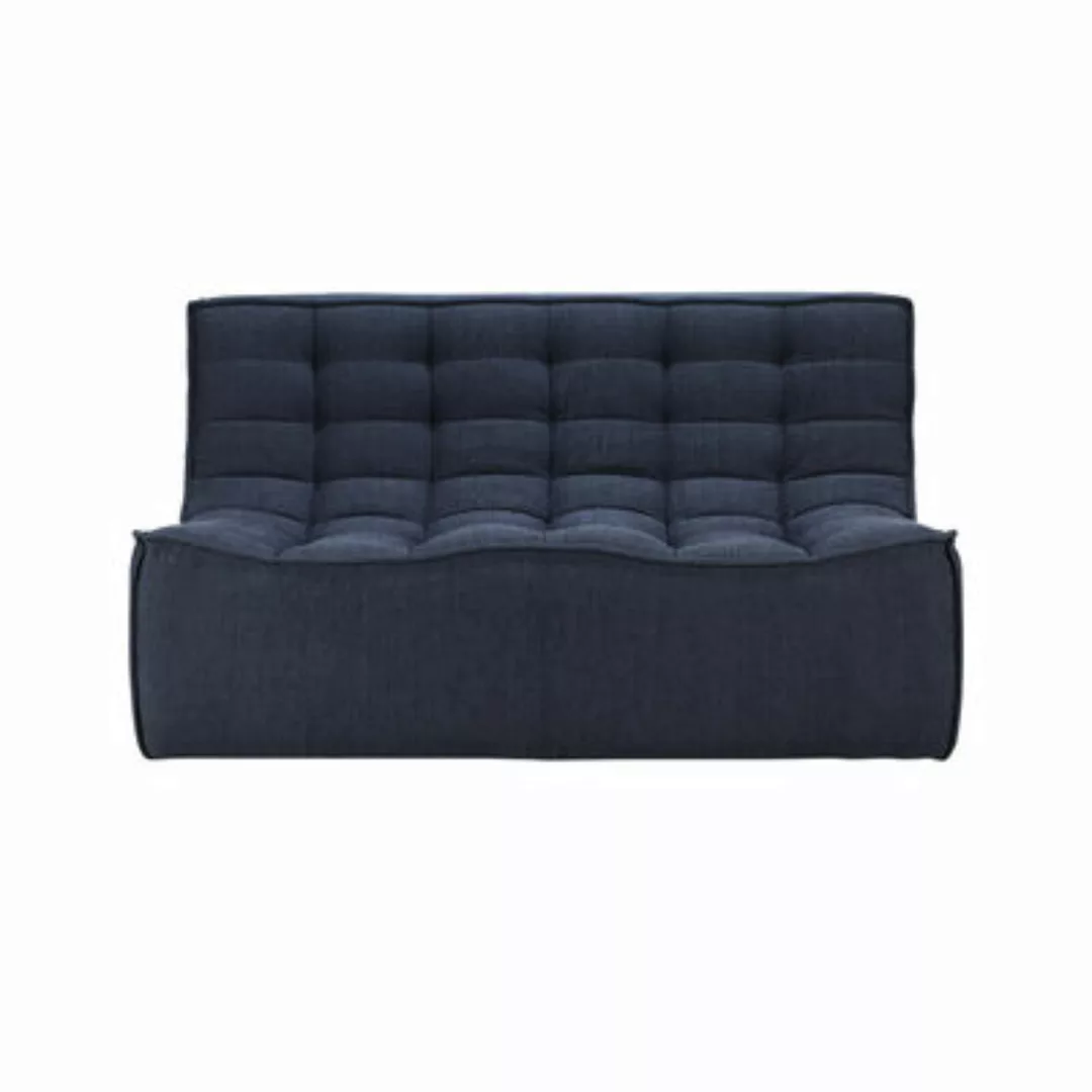 Sofa N701 textil grau / 2-Sitzer - L 140 cm / Recycling-Baumwolle - Ethnicr günstig online kaufen