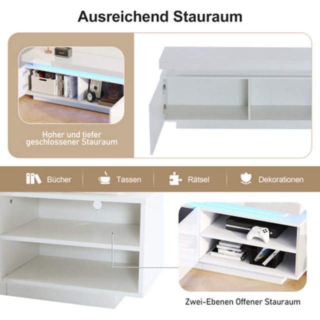 XDeer TV-Schrank TV-Schrank mit LED-Beleuchtung, TV-Board, TV-Kommode, für günstig online kaufen