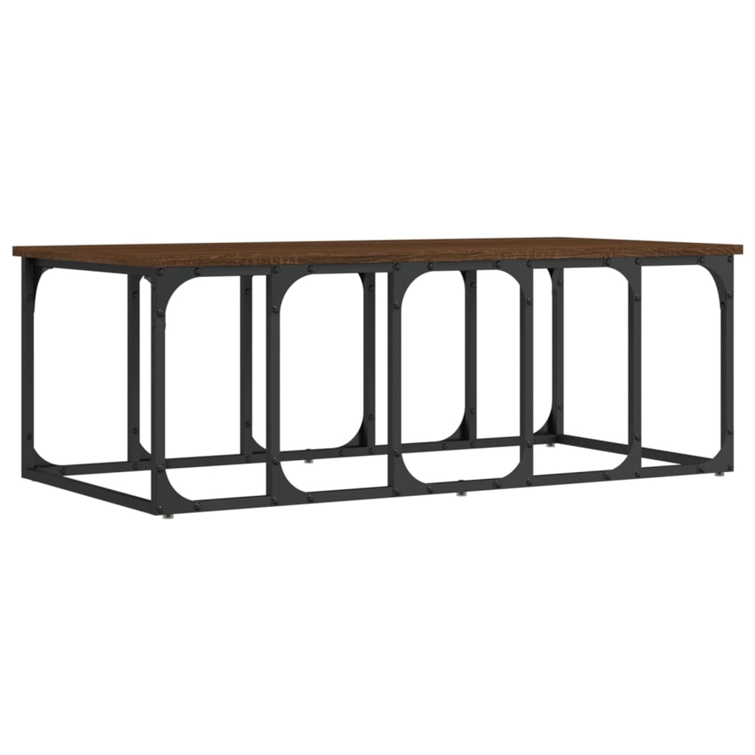 vidaXL Couchtisch Braun Eichen-Optik 100x50x35,5 cm Holzwerkstoff günstig online kaufen