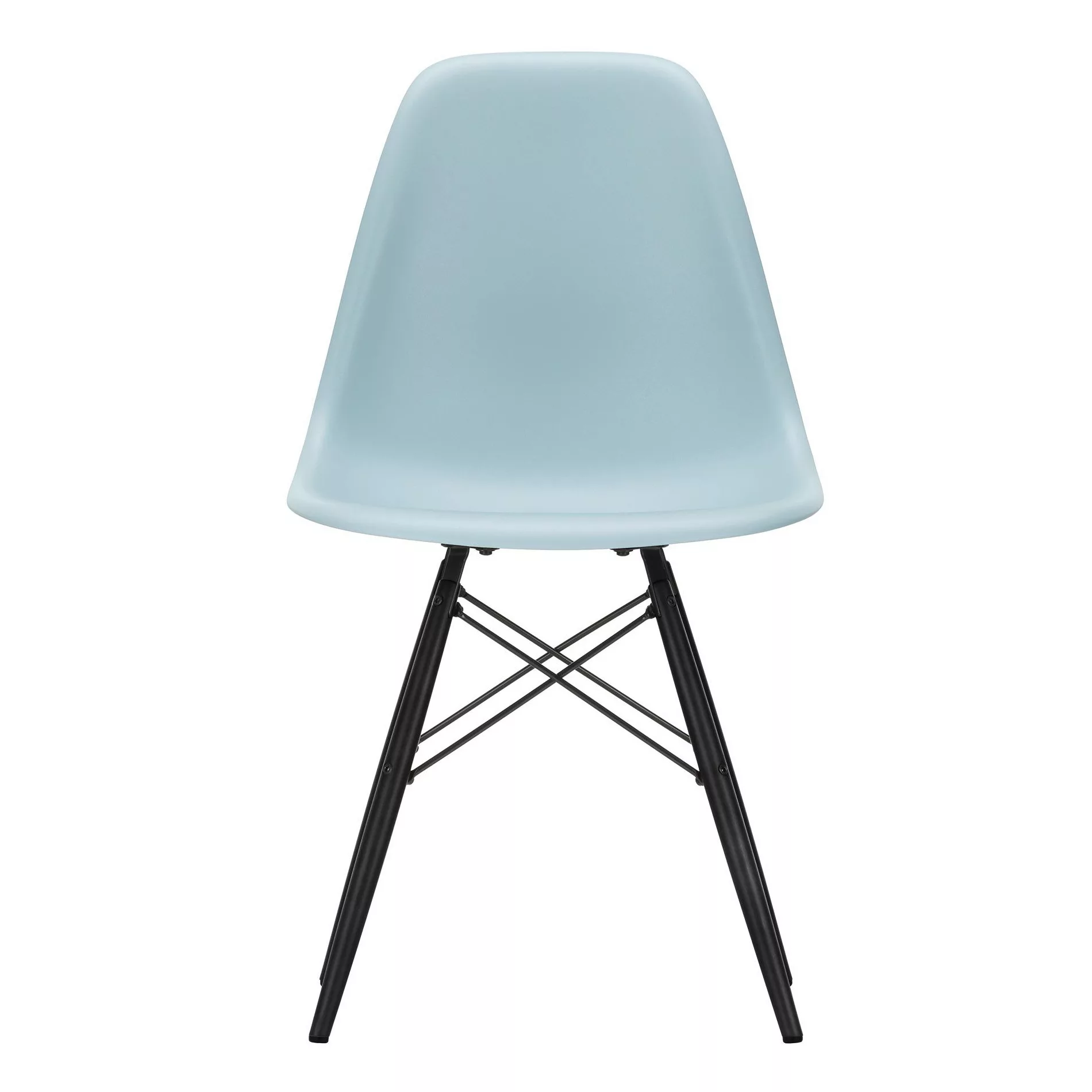 Vitra - Eames Plastic Side Chair DSW Gestell Ahorn schwarz - eisgrau/Sitzsc günstig online kaufen