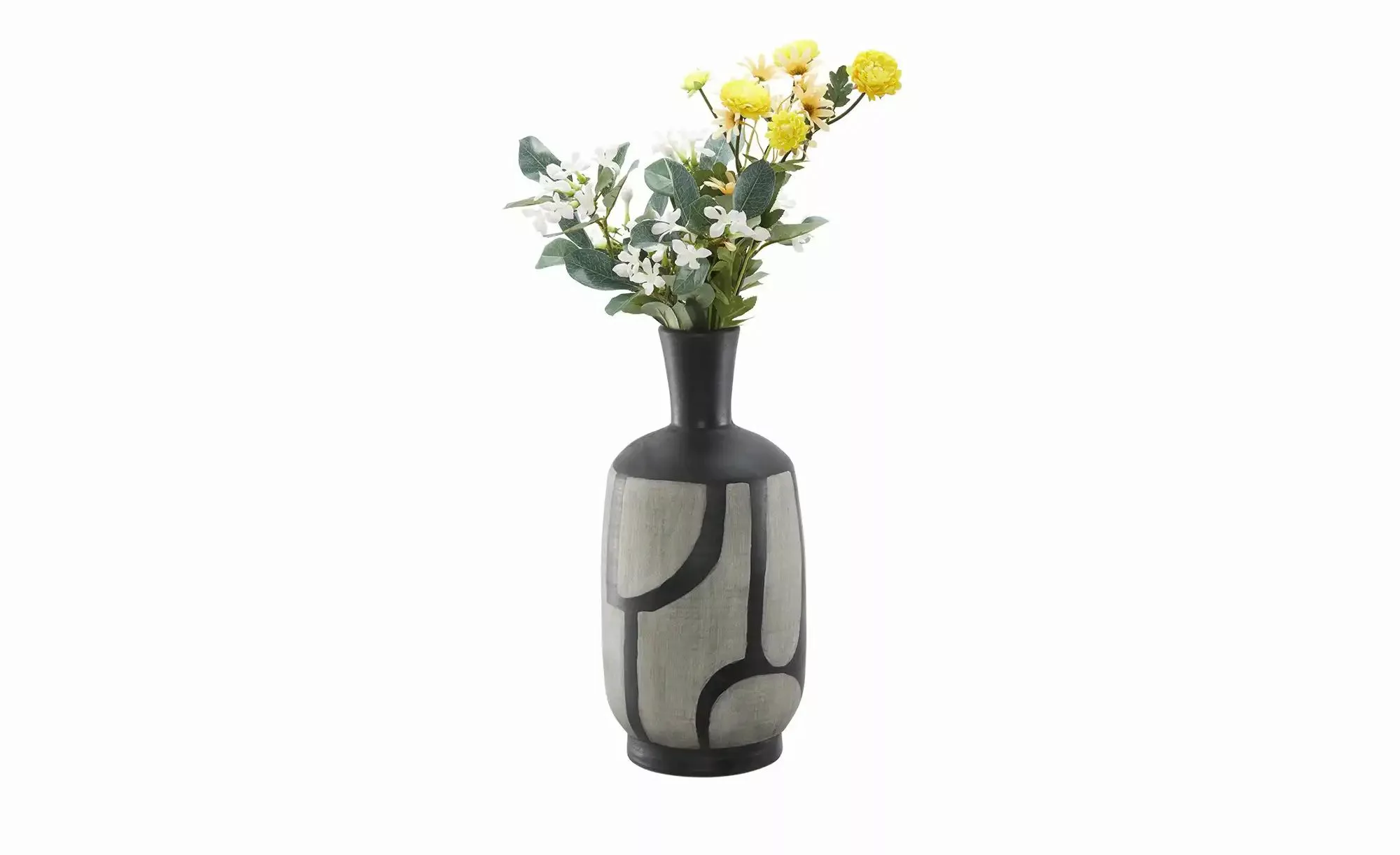 HOME STORY Deko Vase   ¦ schwarz ¦ Terracotta ¦ Maße (cm): H: 45  Ø: 20.32 günstig online kaufen