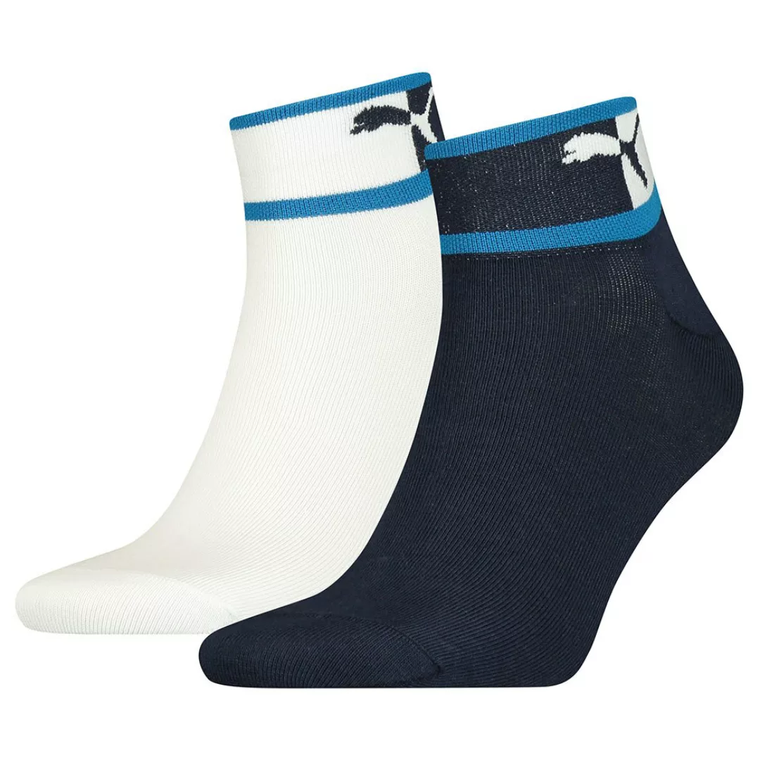 Puma Blocked Logo Quarter Socken 2 Paare EU 43-46 Blue Combo günstig online kaufen
