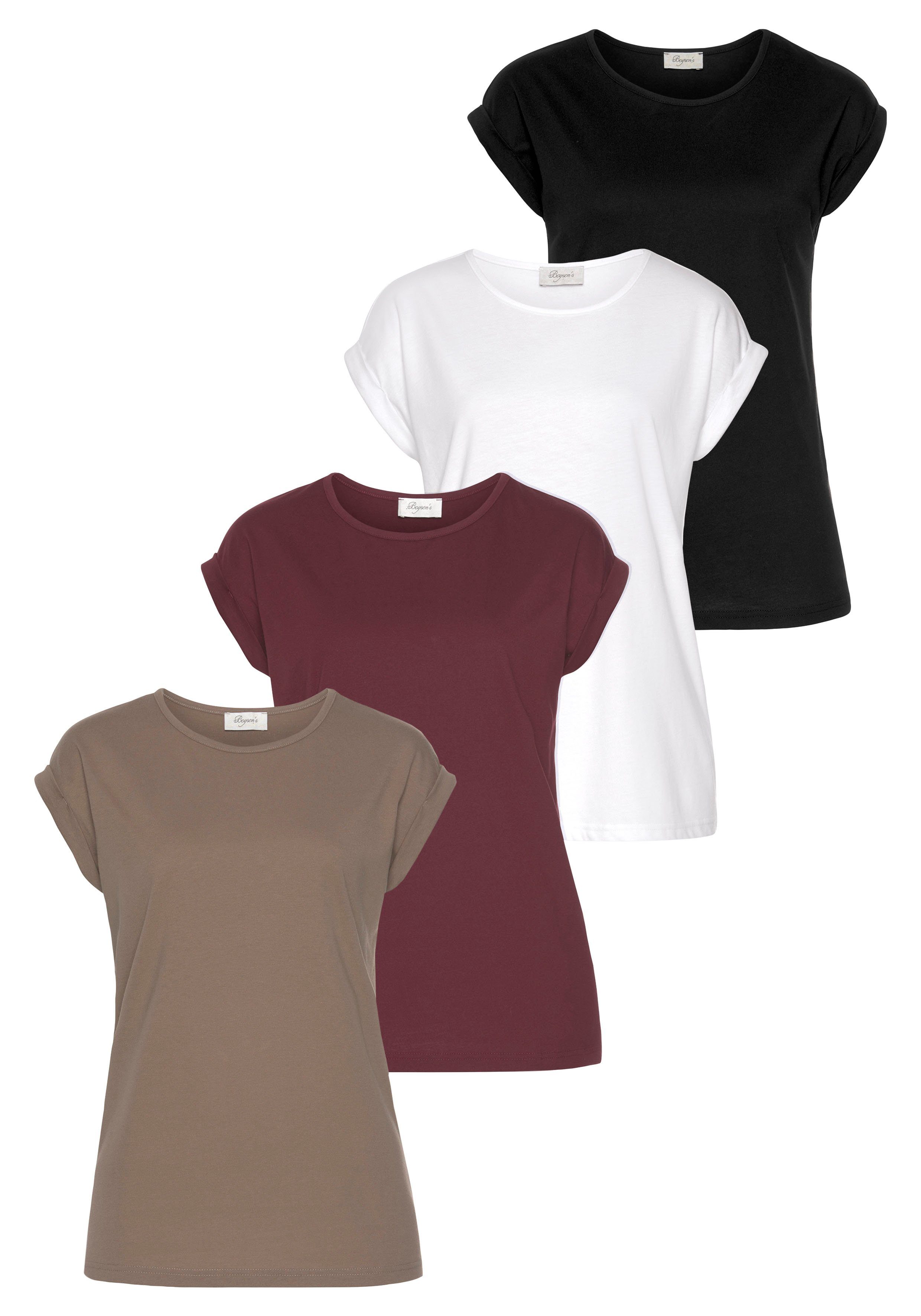 Boysen's T-Shirt (Packung) Kurzarm, basic, Rundhalsausschnitt günstig online kaufen