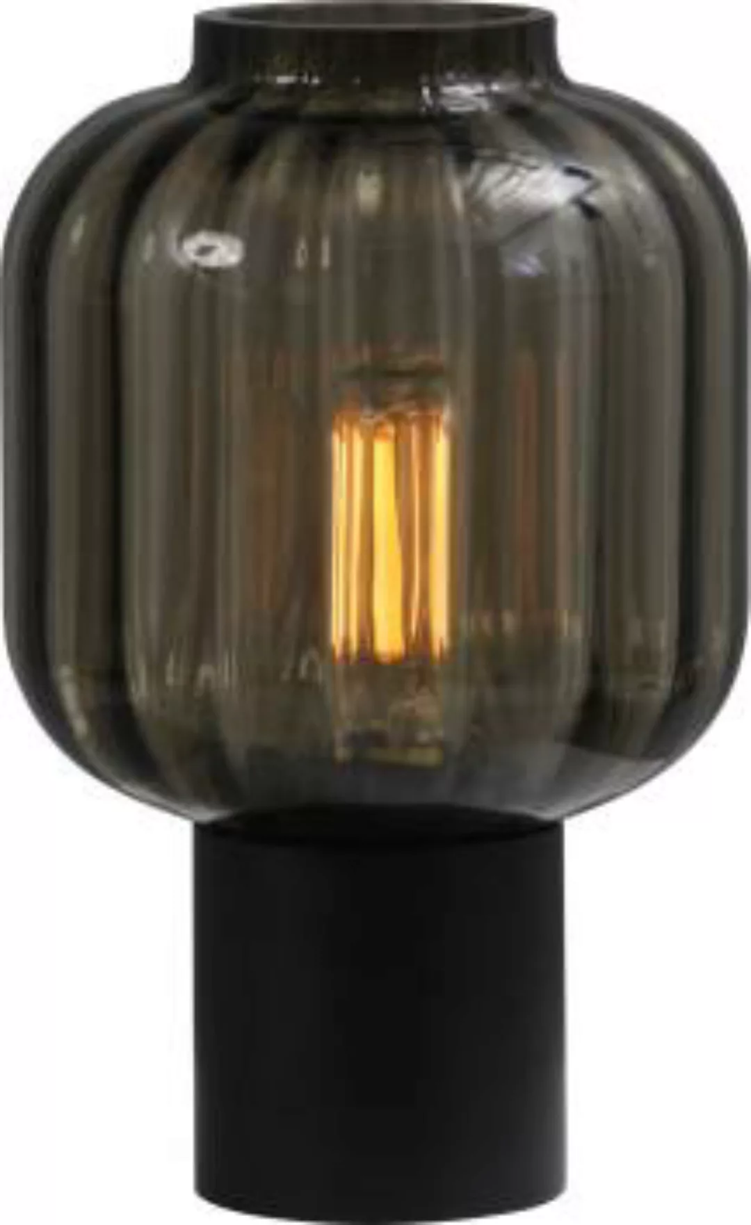 Tischlampe Schwarz 31 cm hoch Glas Metall ELYA günstig online kaufen