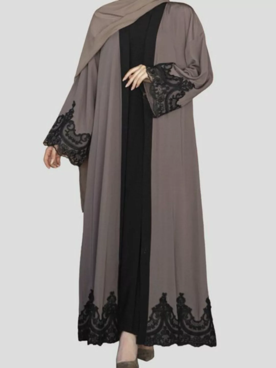 Aymasal Maxikleid Kimono Almas Abaya Kaftan Cardigan islamische Kleidung Ge günstig online kaufen