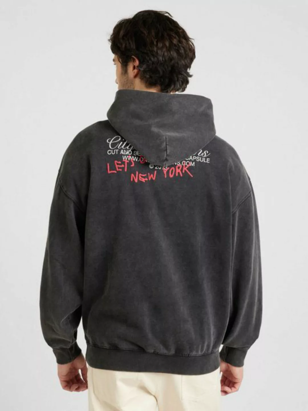 ONLY & SONS Hoodie Hoodie Locker geschnittener Kapuzenpullover 7795 in Schw günstig online kaufen