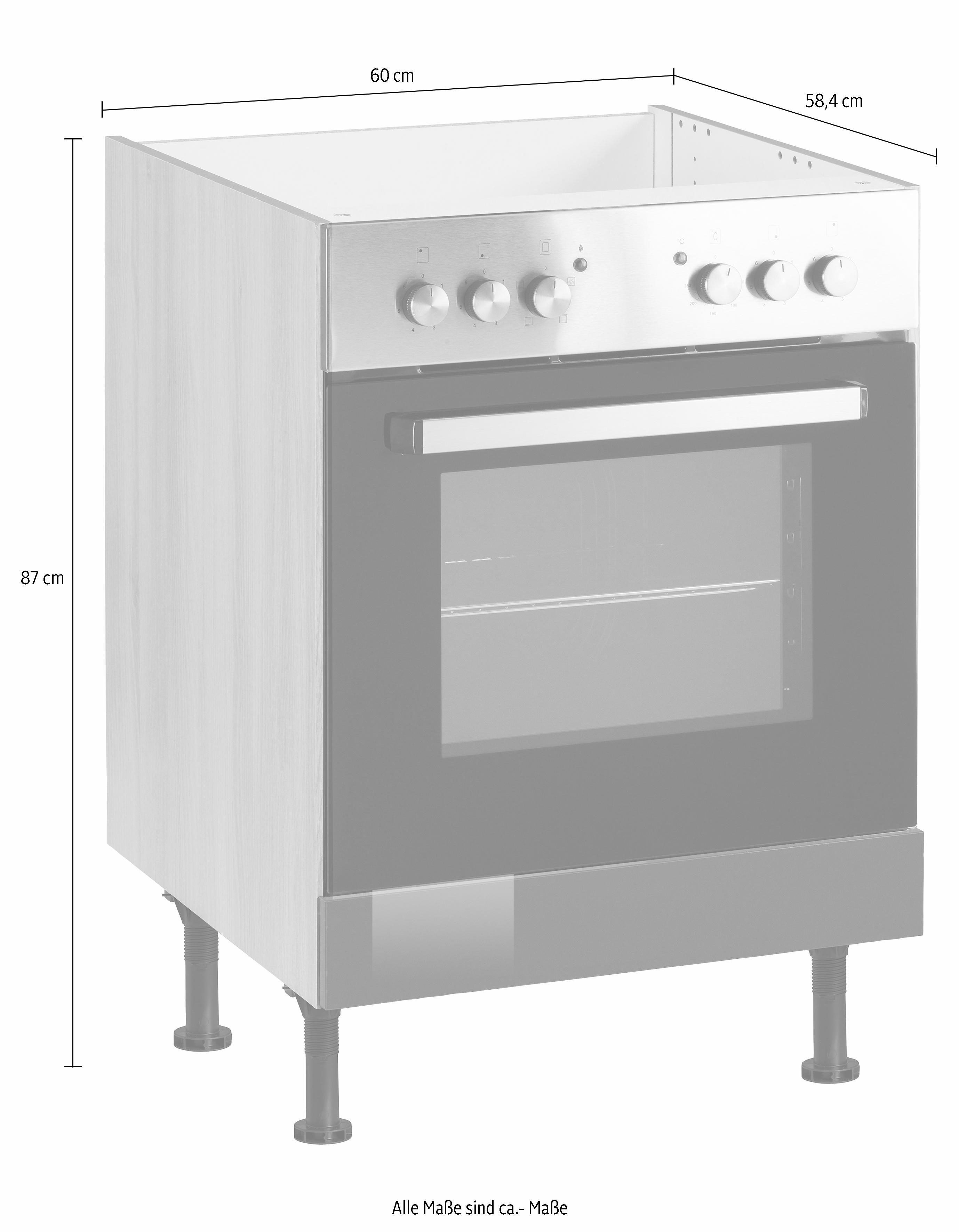 OPTIFIT Herdumbauschrank "Bern", 60 cm breit, mit höhenverstellbaren Stellf günstig online kaufen