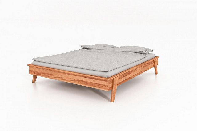 Natur24 Bett Bett Jetro 3 Sonderlänge 180x220 Kernbuche o. Kopfteil mit Hol günstig online kaufen