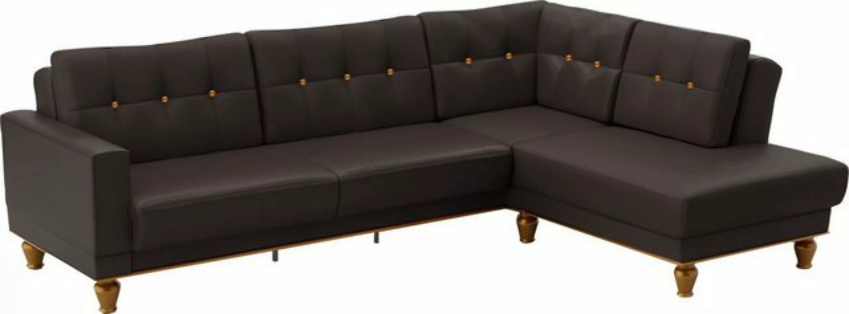 sit&more Ecksofa "Orient 5 V L-Form", mit Strass-Stein, wahlweise mit Bettf günstig online kaufen