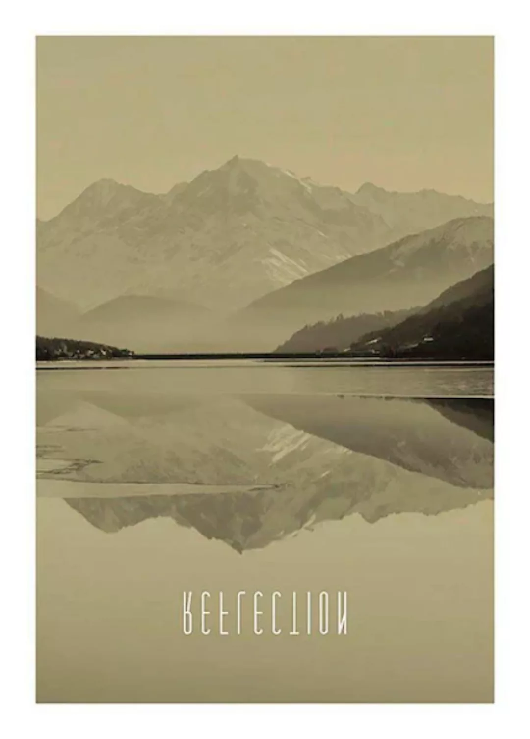 Komar Poster »Word Lake Reflection Sand«, Natur, (1 St.) günstig online kaufen