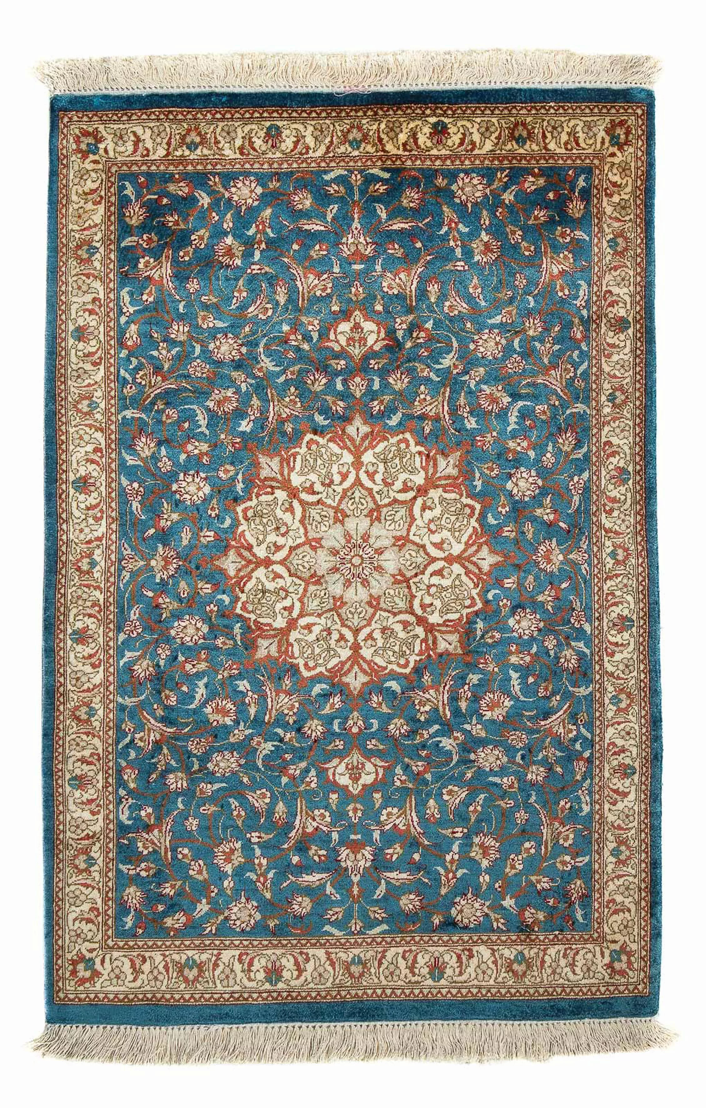 morgenland Orientteppich »Perser - Ghom - 94 x 58 cm - blau«, rechteckig günstig online kaufen