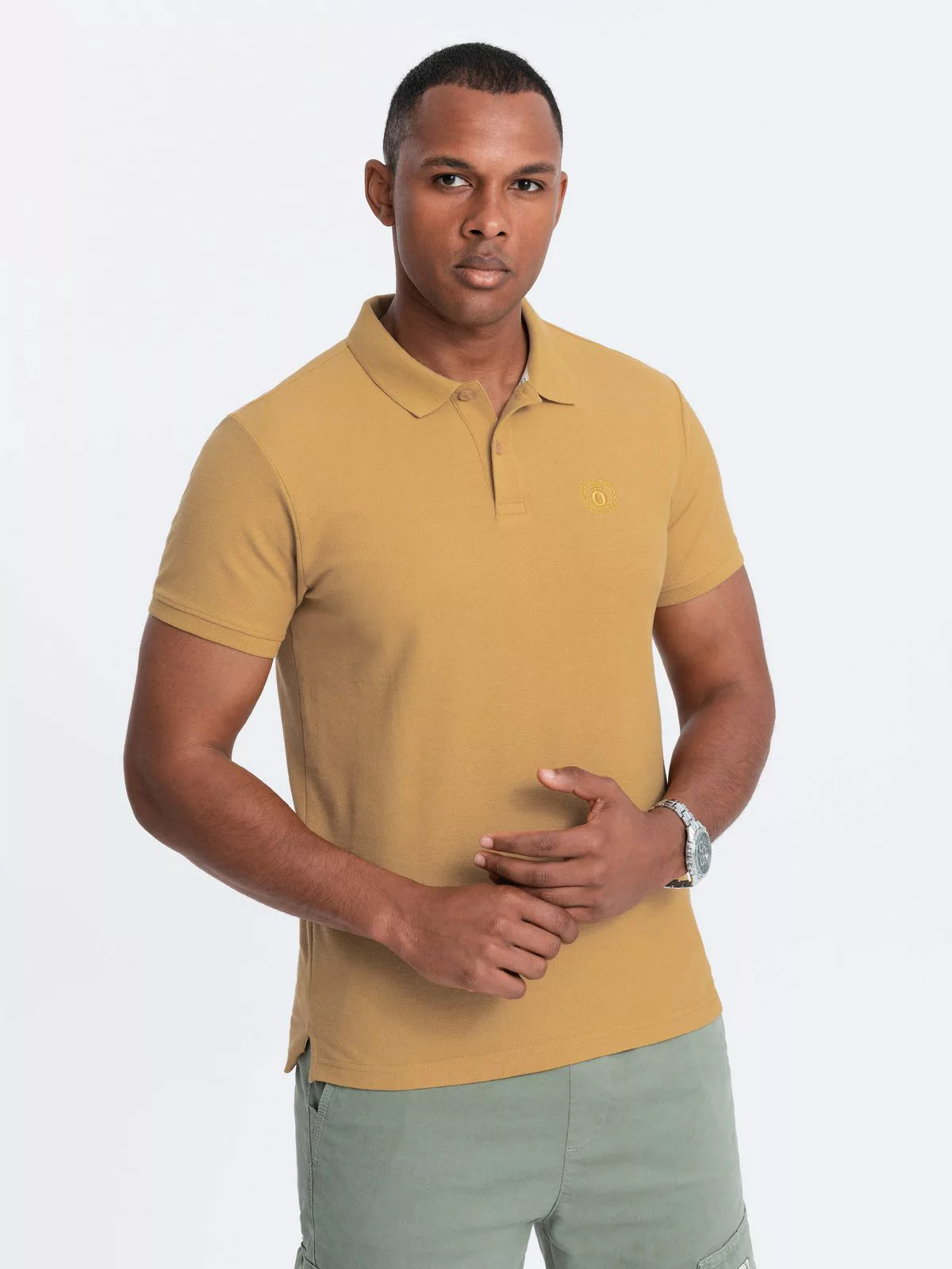 OMBRE Poloshirt Herren-Poloshirt aus Piqué-Strick BASIC günstig online kaufen