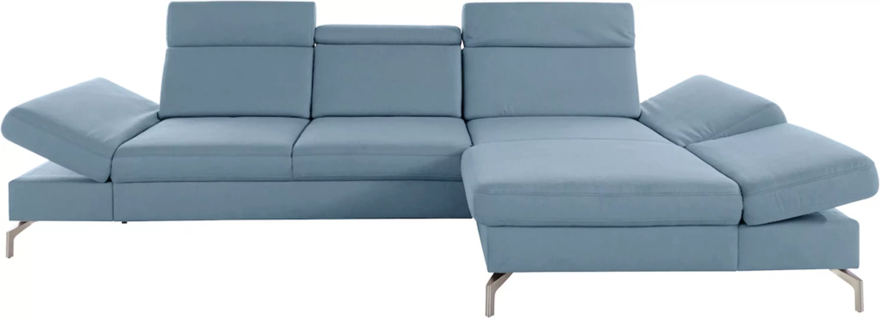 sit&more Ecksofa "Brisbane L-Form", Fußhöhe 15 cm, inklusive Sitztiefen-, A günstig online kaufen