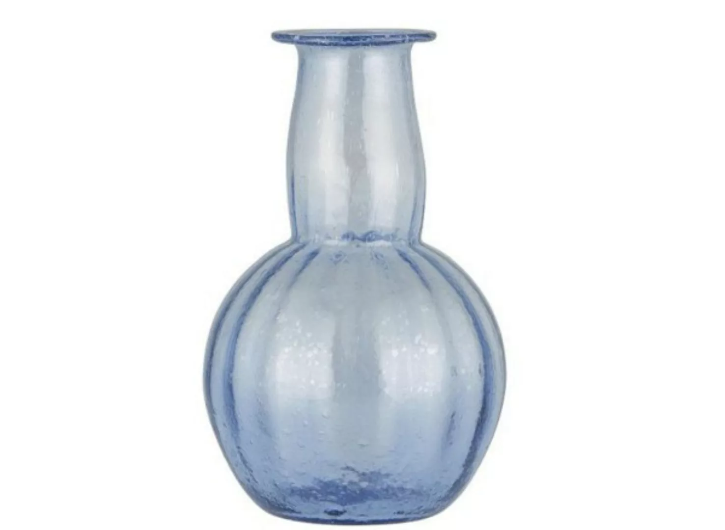 Vase gerillt breiter Hals UNIKA Hellblau günstig online kaufen