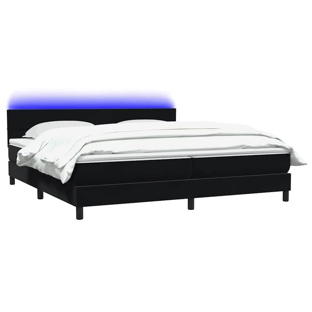 vidaXL Bett Boxspringbett mit Matratze Schwarz 200x210 cm Samt günstig online kaufen