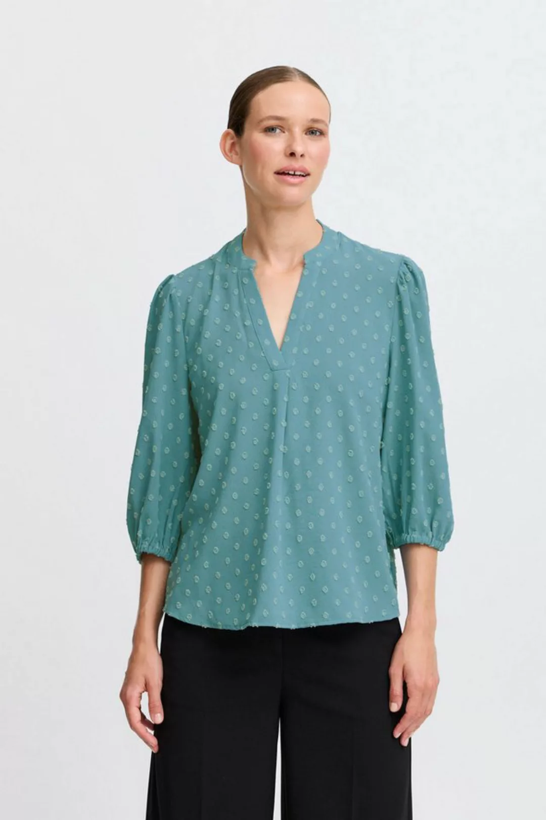 b.young Langarmbluse BYJELENA BLOUSE 2 - elegante Bluse mit kleinen Punkten günstig online kaufen