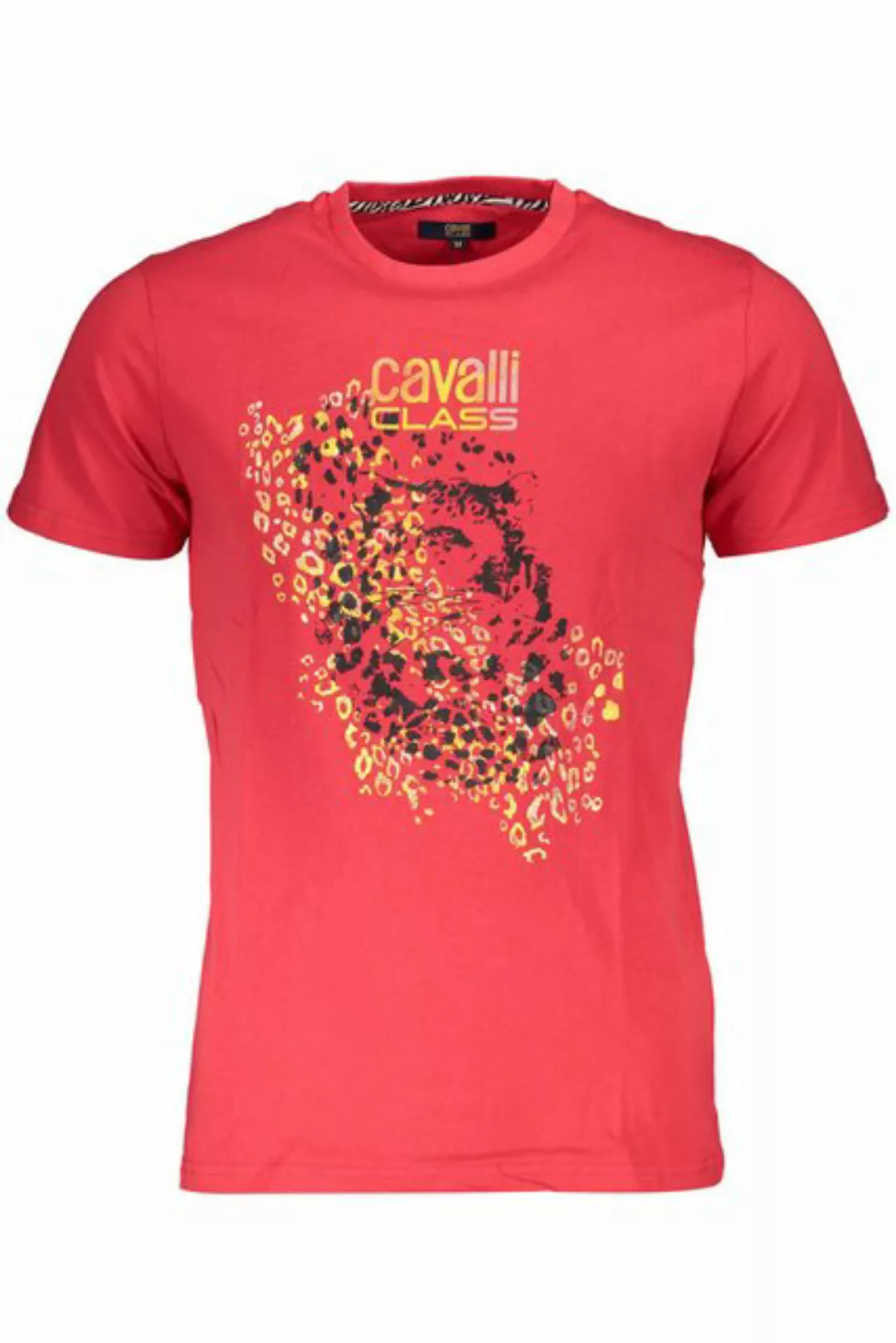 Cavalli Class T-Shirt Stylisches rotes Herren-T-Shirt mit Print & günstig online kaufen