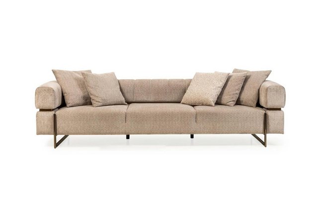 Xlmoebel 4-Sitzer Designer Stoffsofa in Beige für vier Personen für das Woh günstig online kaufen