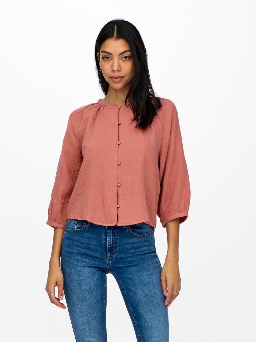 ONLY 3/4-ärmeliges Hemd Damen Pink günstig online kaufen