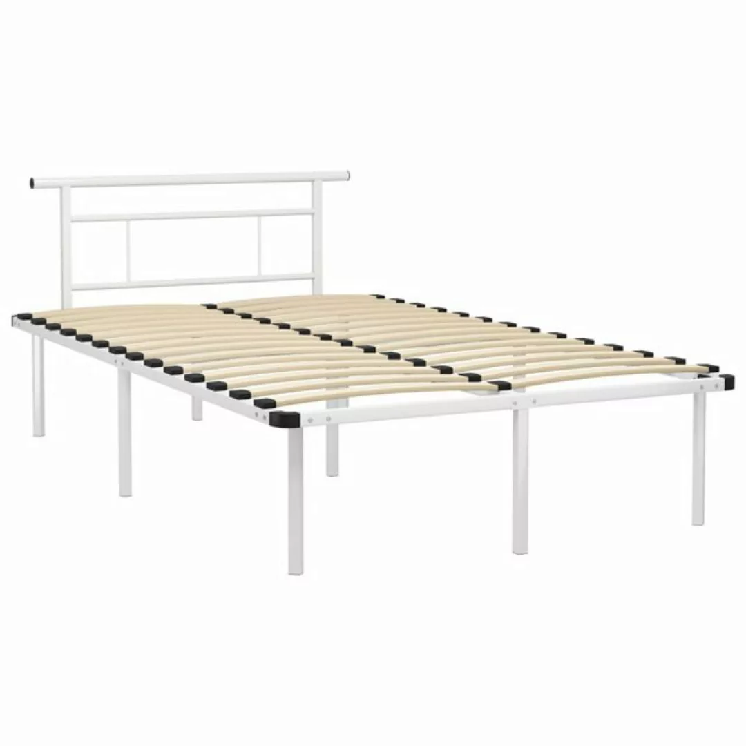 Bettgestell Weiß Metall 120x200 Cm günstig online kaufen