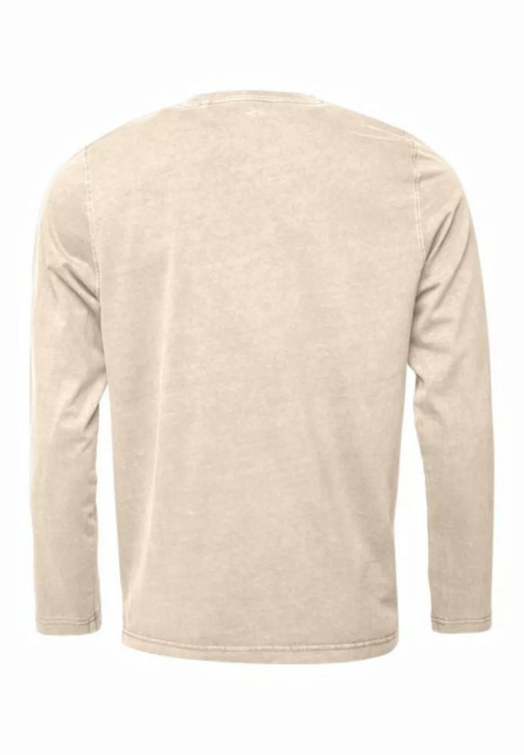 FYNCH-HATTON Langarmshirt Serafino, Structure, Garment Dyed günstig online kaufen