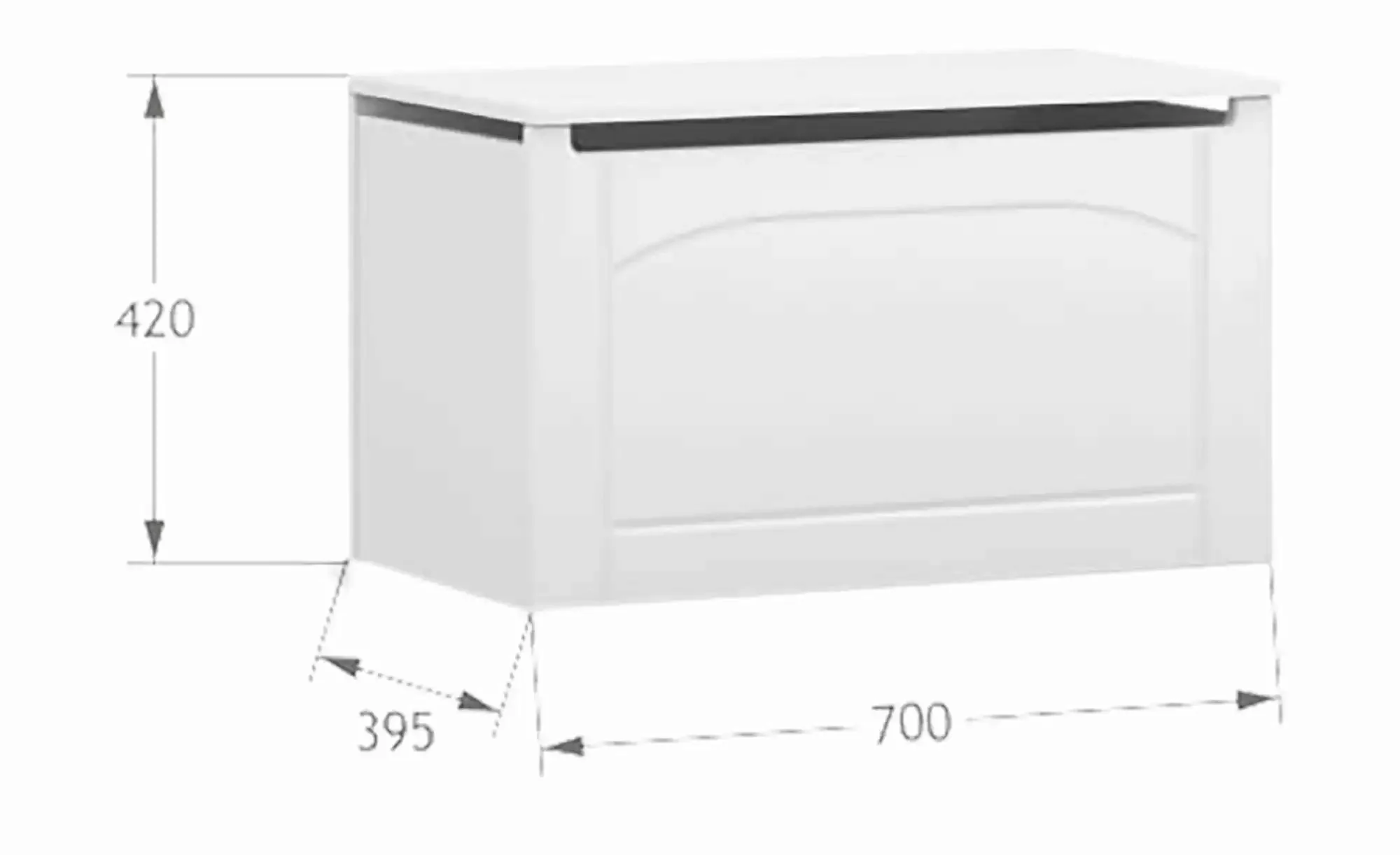 Truhe  Elisa ¦ weiß ¦ Maße (cm): B: 70 H: 42 Aufbewahrung > Truhen & Kisten günstig online kaufen