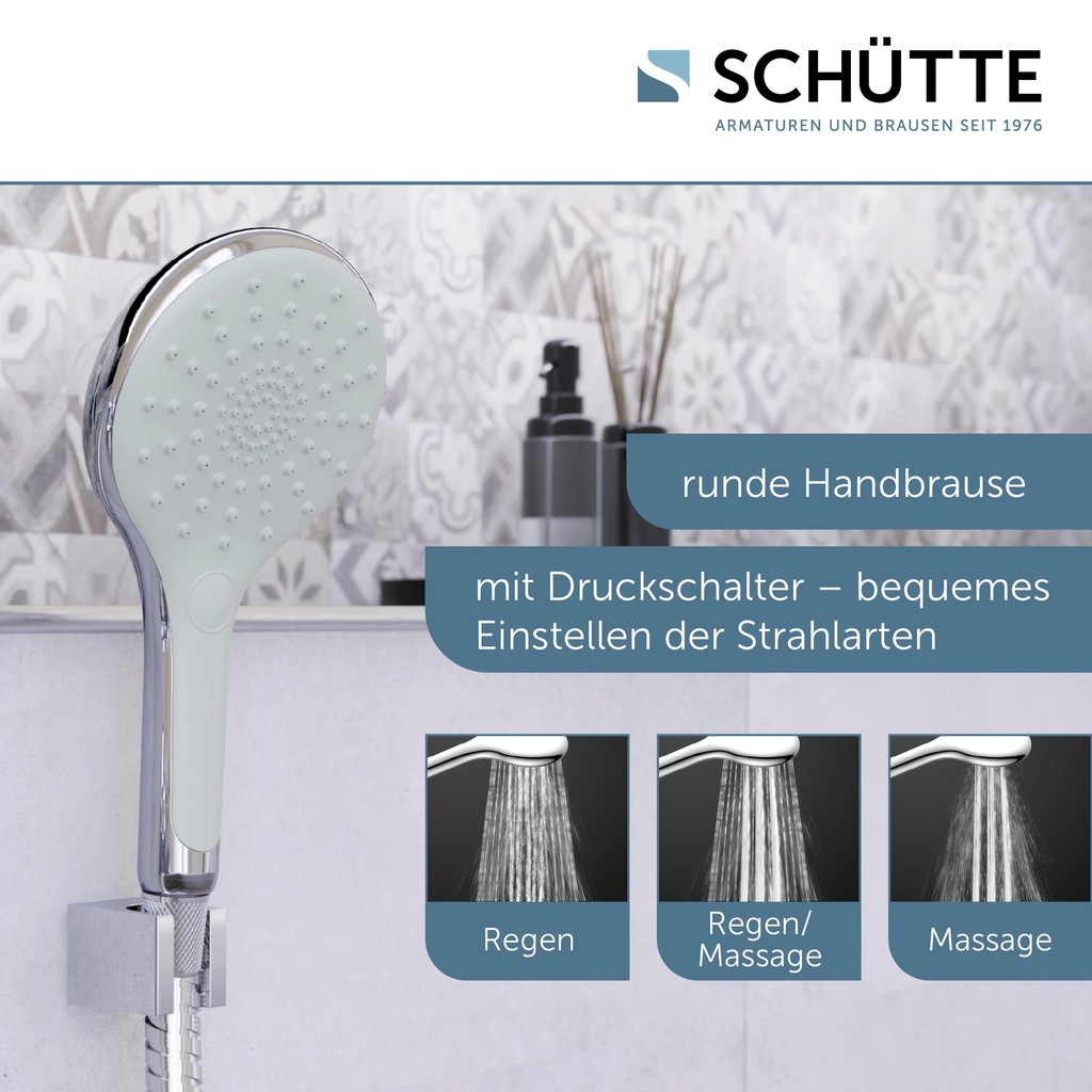 Schütte Handbrause »SIRANI«, (1 tlg.), 3-fach verstellbar / Antikalk / wass günstig online kaufen