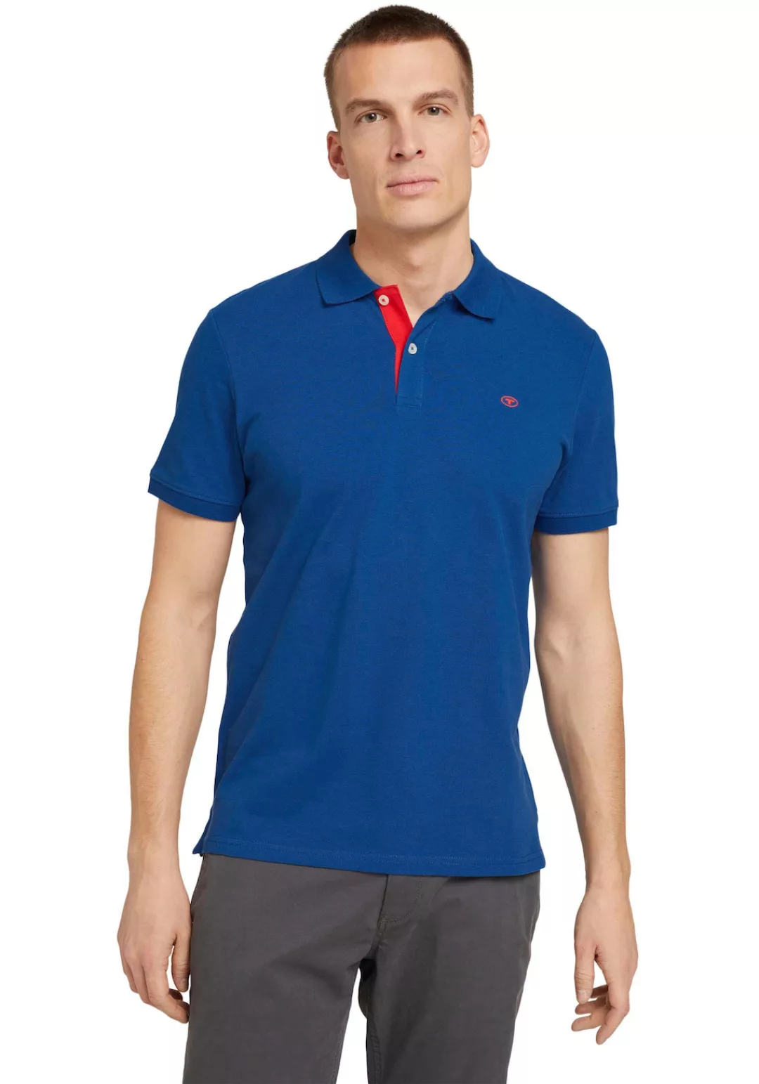 TOM TAILOR Poloshirt mit Knopfleiste und Logo günstig online kaufen