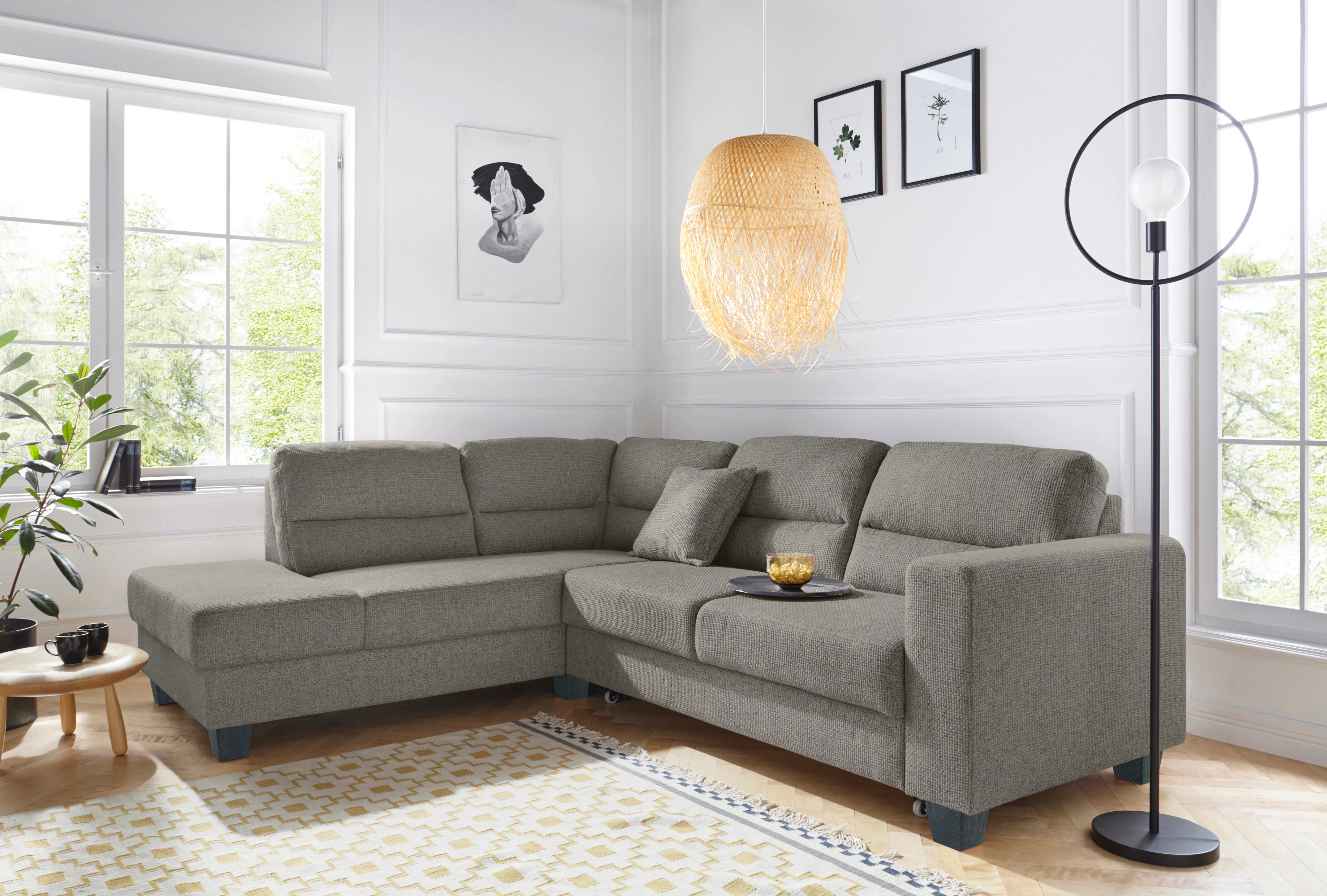 TRENDMANUFAKTUR Ecksofa "Chamber, zeitlos und modern, hoher Sitzkomfort, L- günstig online kaufen