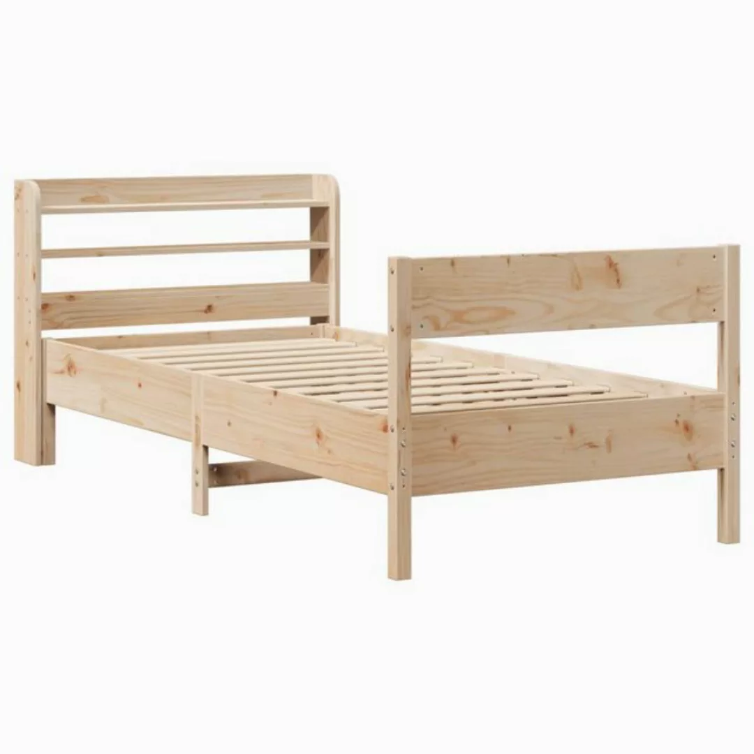 vidaXL Bett Massivholzbett ohne Matratze 75x190 cm Kiefernholz günstig online kaufen