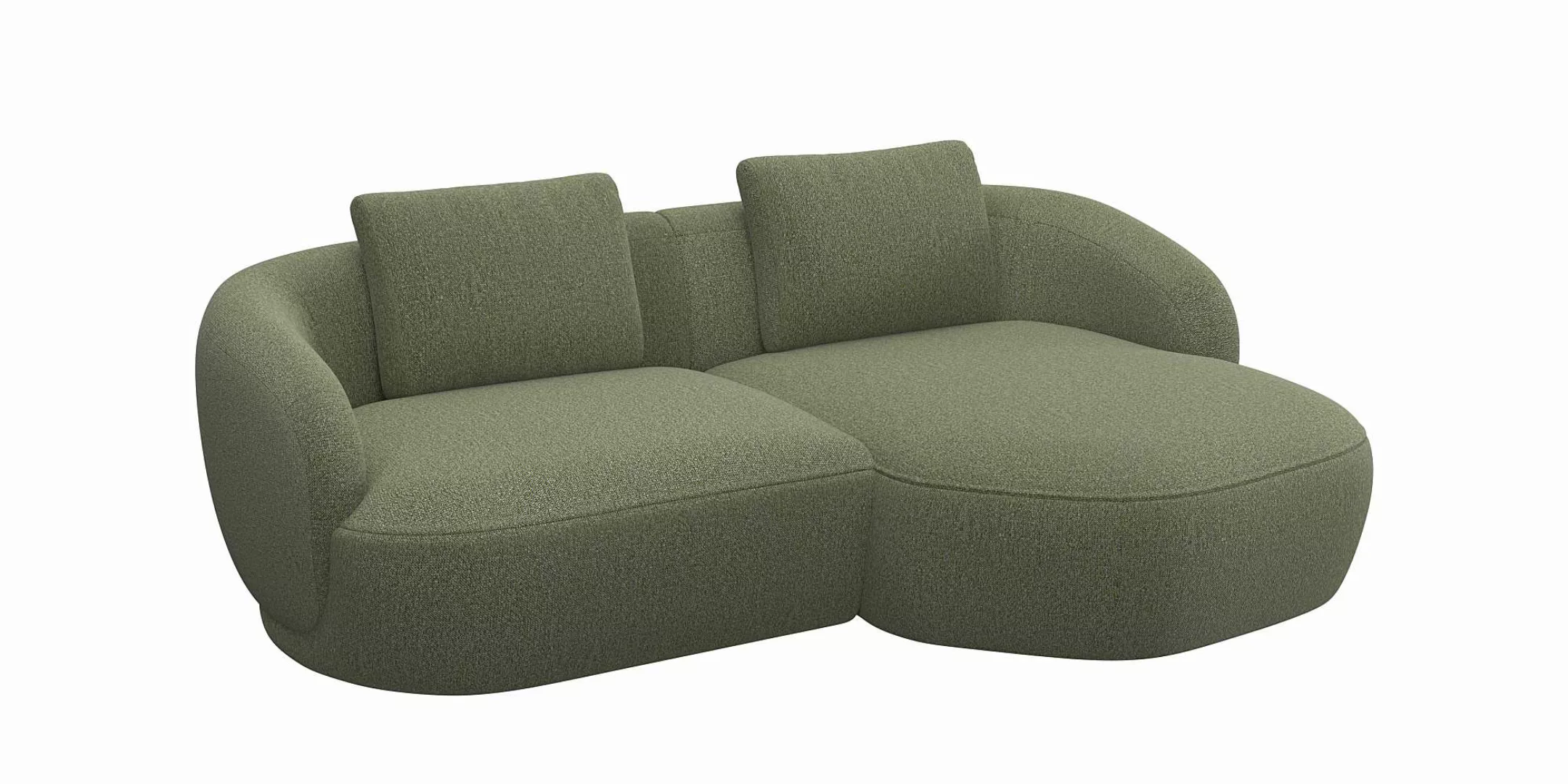 FLEXLUX Wohnlandschaft »Torino, rund, L-Form, Sofa-Ecke mit Recamiere, Long günstig online kaufen