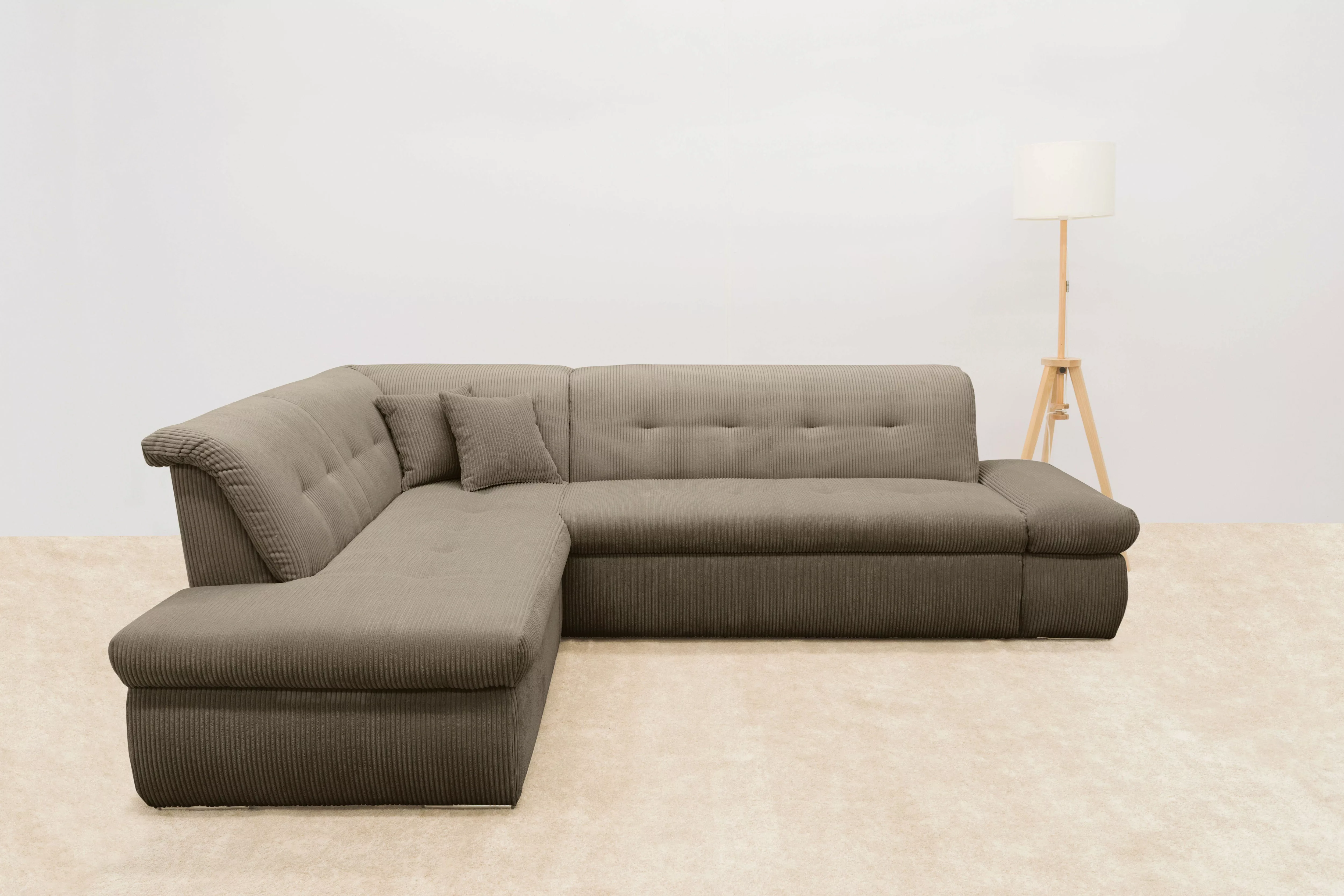 DOMO collection Ecksofa "Moric L-Form", wahlweise mit Bettfunktion und Arml günstig online kaufen