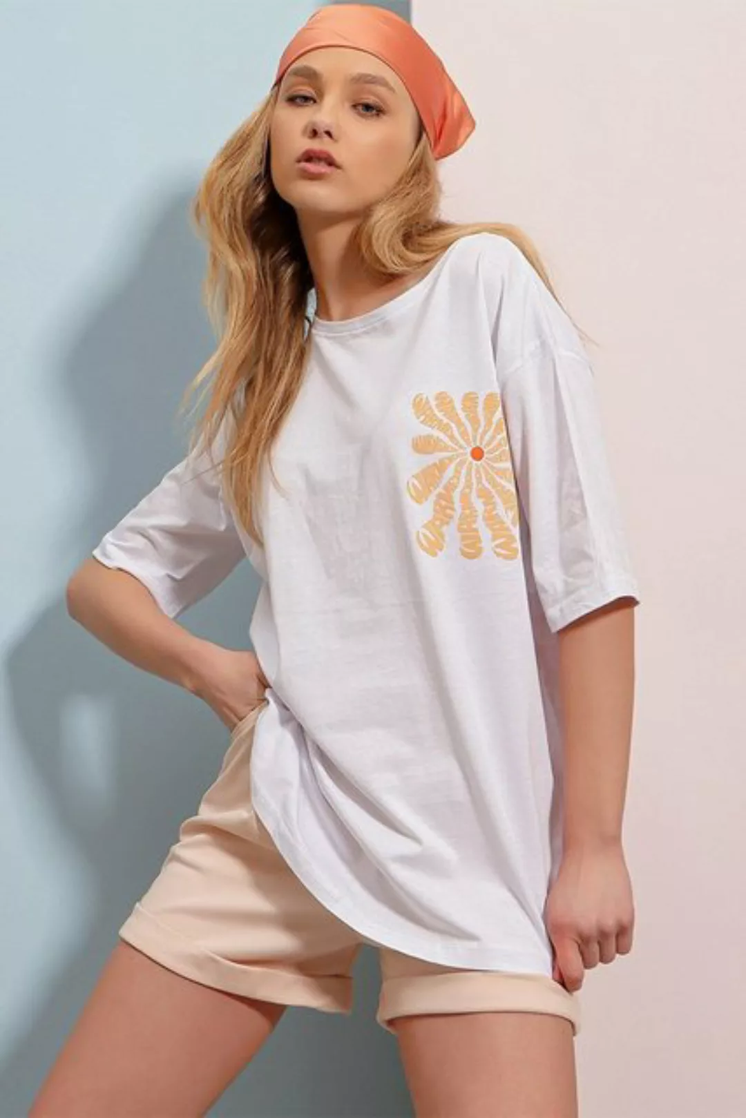 Jumeon T-Shirt ALCBLV, Weiß, Größe 42 damen, 100% BAUMWOLLE günstig online kaufen