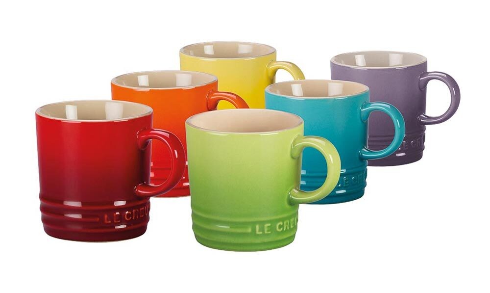 Le Creuset Tasse Becher 6er-Set Regenbogen Steinzeug 200 ml günstig online kaufen