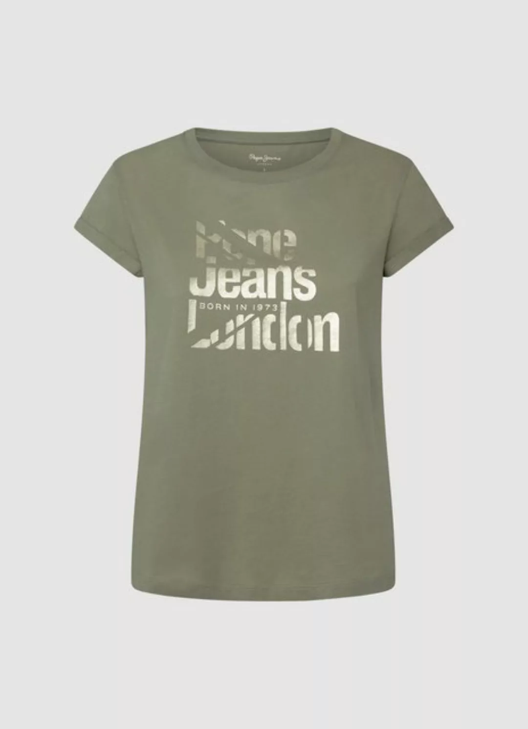 Pepe Jeans T-Shirt ENOLA mit metallischem Logoprint günstig online kaufen