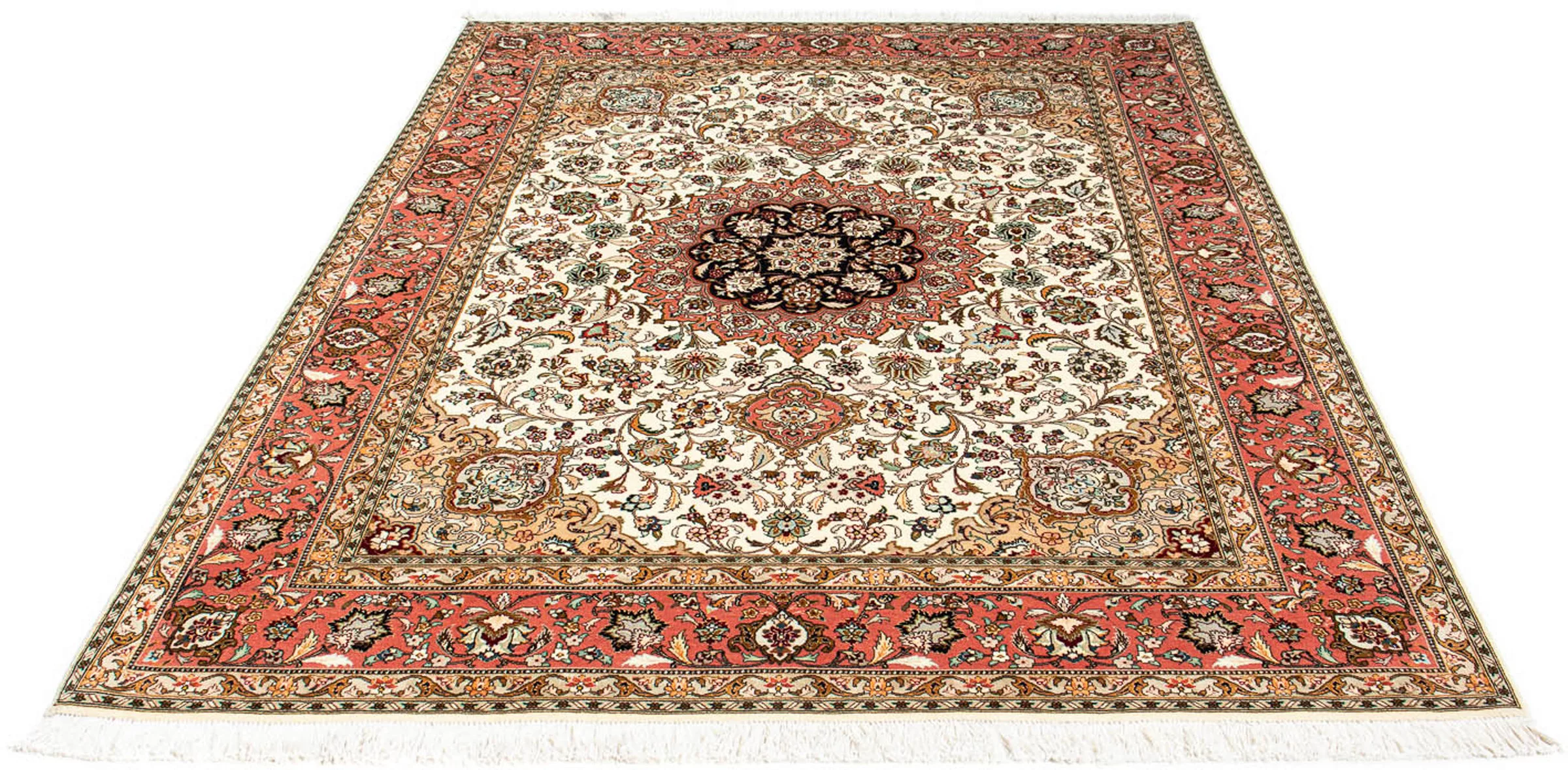 morgenland Orientteppich »Perser - Täbriz - Royal - 204 x 154 cm - beige«, günstig online kaufen