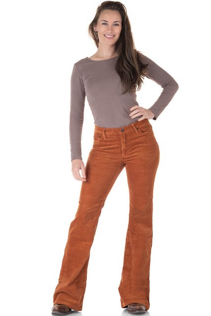 Comycom Cordhose Damen Bootcut mittelbraun günstig online kaufen