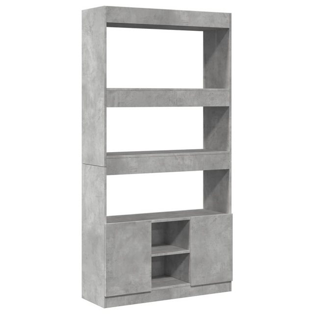 vidaXL Bücherregal Highboard Betongrau 92x33x180 cm Holzwerkstoff, 1-tlg. günstig online kaufen