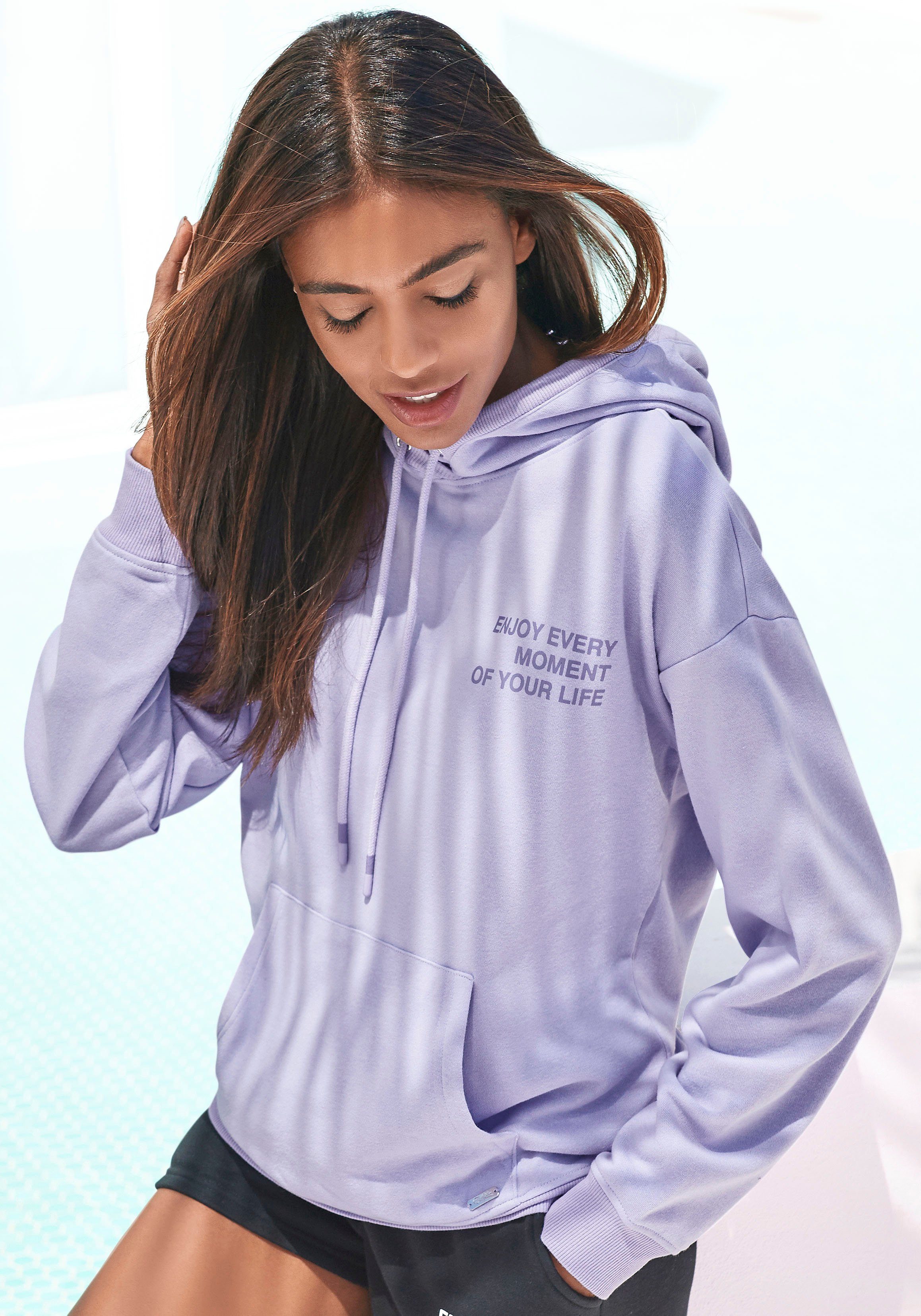 Buffalo Hoodie, mit Statement Druck, Loungeanzug günstig online kaufen