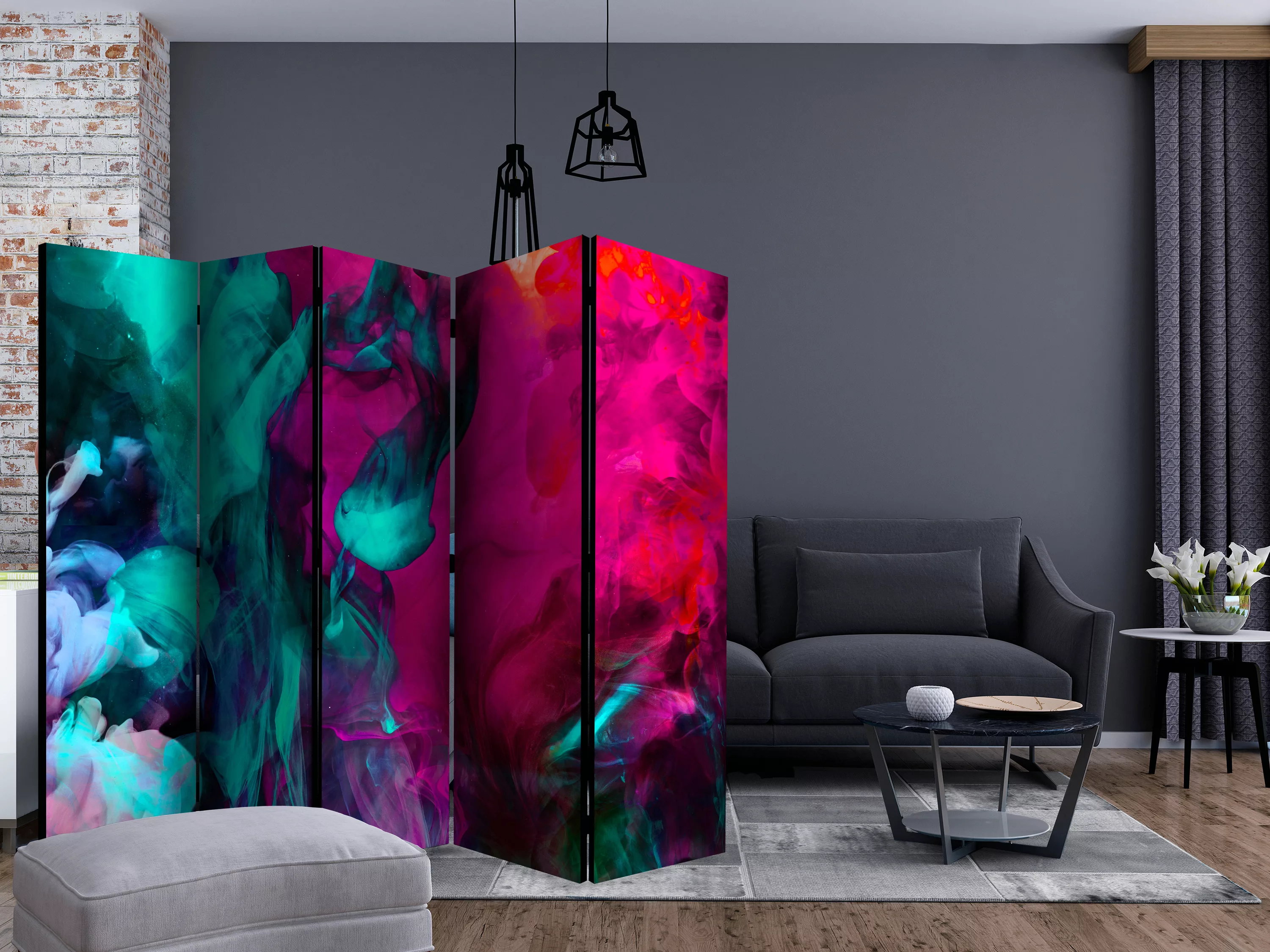 5-teiliges Paravent - Color Madness Ii [room Dividers] günstig online kaufen